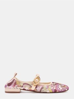 Steve Madden Pink Multicolor Patterned Mary Jane Flats
